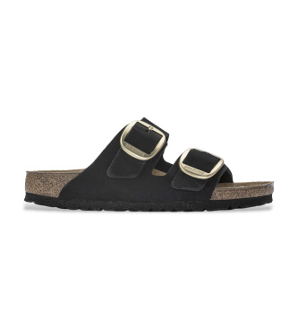 Sandali in Pelle Arizona Big Buckle Lenb (Vestibilità Stretta) nero