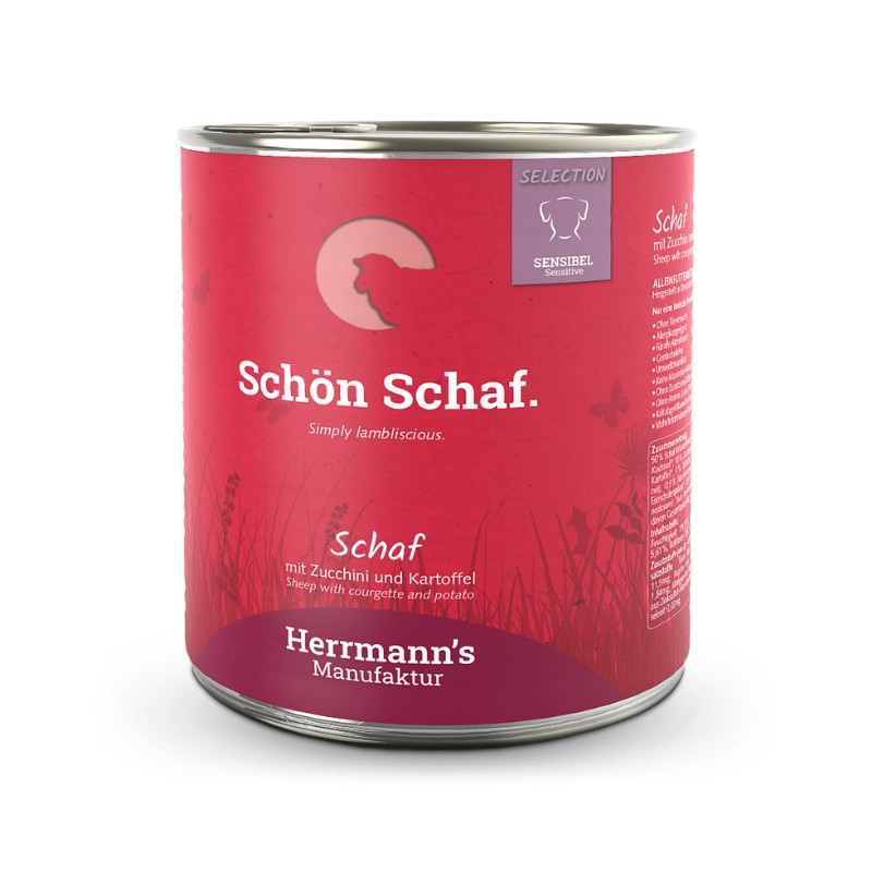 Herrmann's Selection Pecora con Zucchine e Patate per Cani - 800 g, Singola