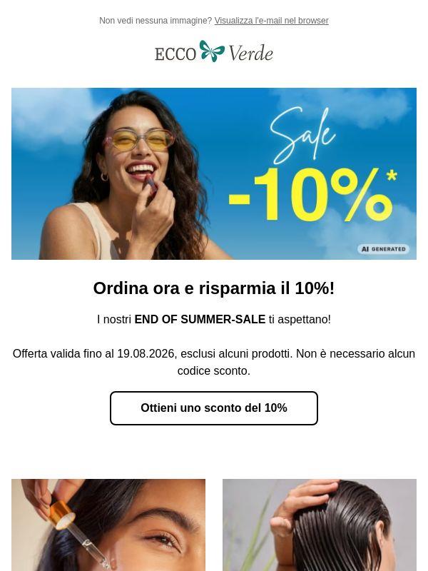 -10% di sconto sul tuo acquisto!