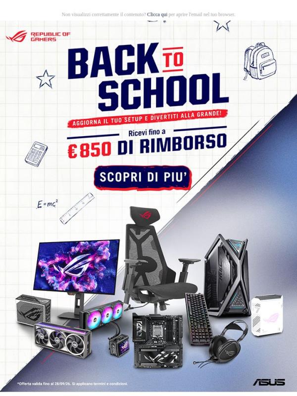 È tornato il Back to School di ASUS!