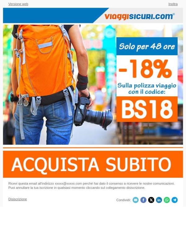 - 18% su tutte le nostre polizze!