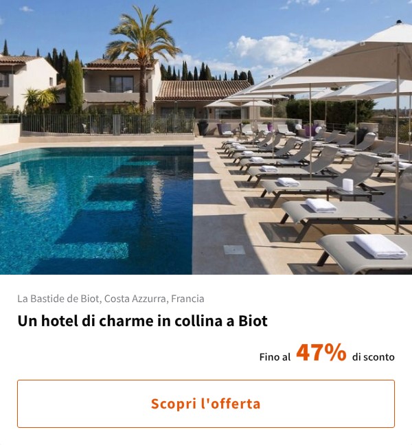 Un hotel di charme in collina a Biot