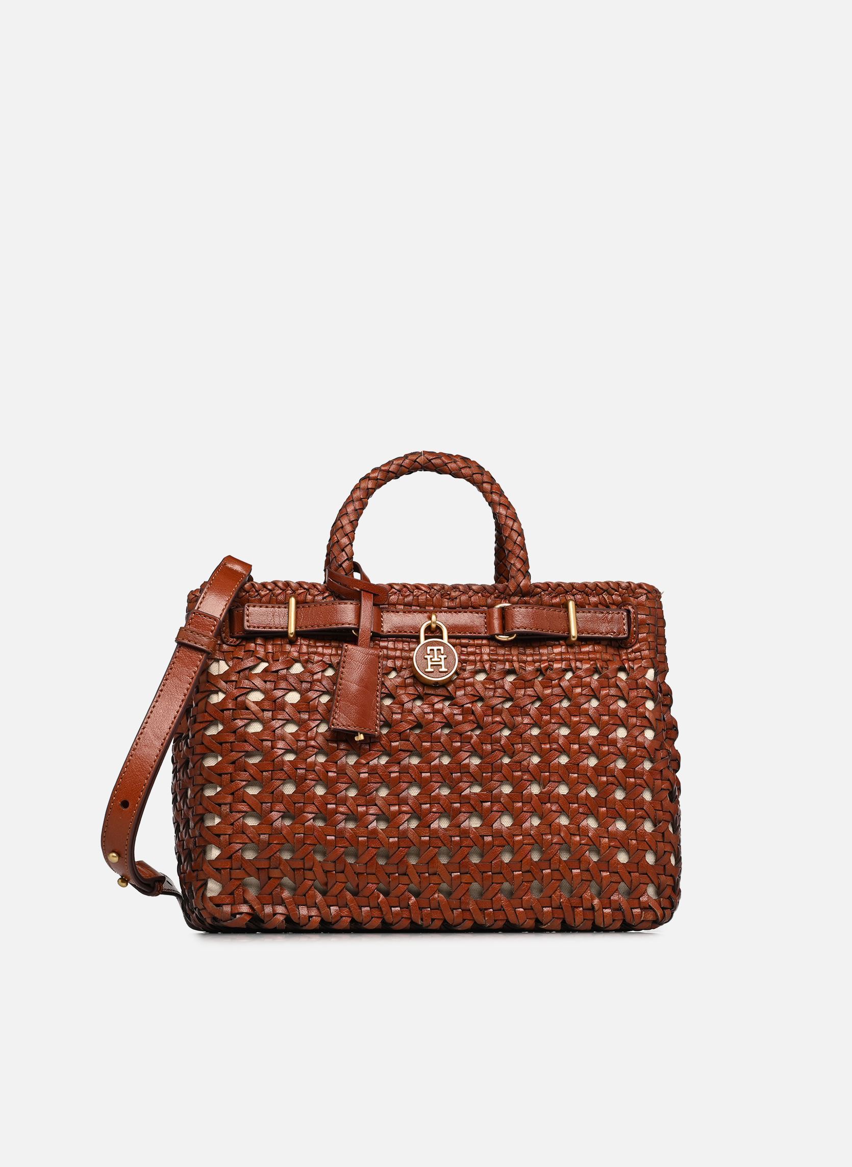 Tommy Hilfiger Borse a mano American Icon Mini Tote Braided donna marrone