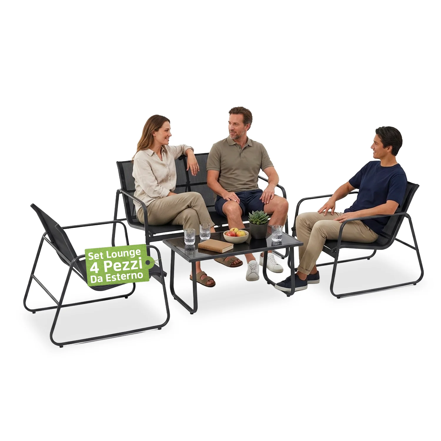 Image of Set Lounge da Esterno 4 Pezzi – Diversi colori