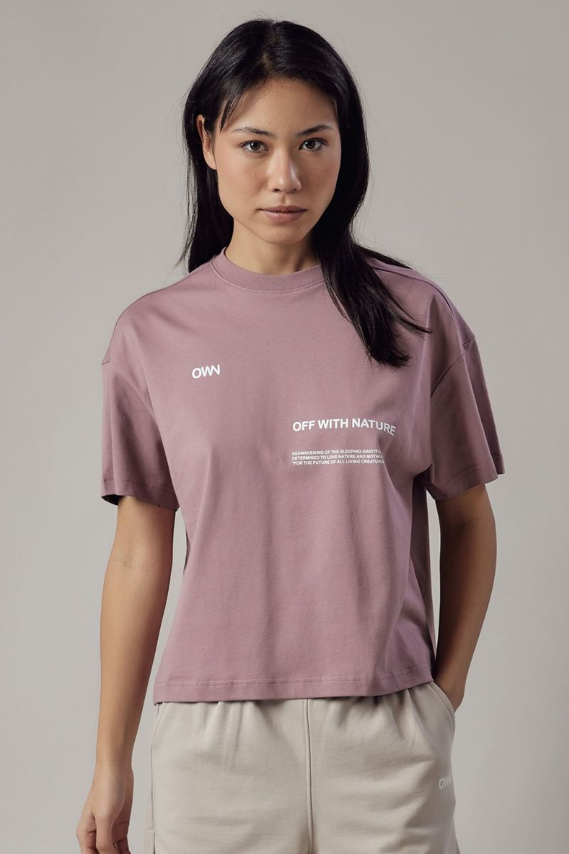 T-Shirt Girocollo Loose Fit Dusty Pink