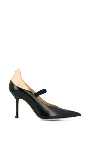 Fendi Nude leather pumps