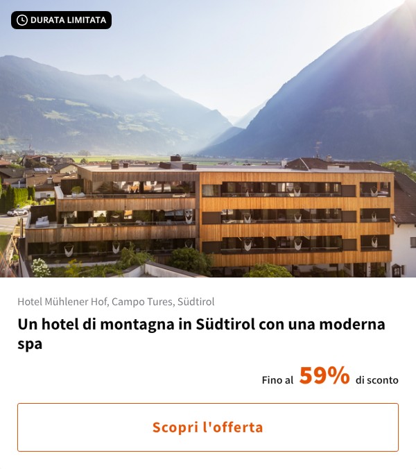 Un hotel di montagna in Südtirol con una moderna spa