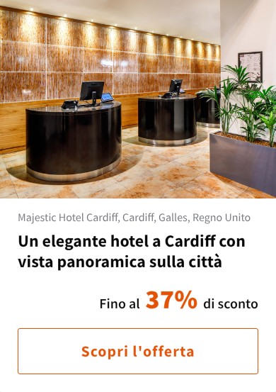 Un elegante hotel a Cardiff con vista panoramica sulla città