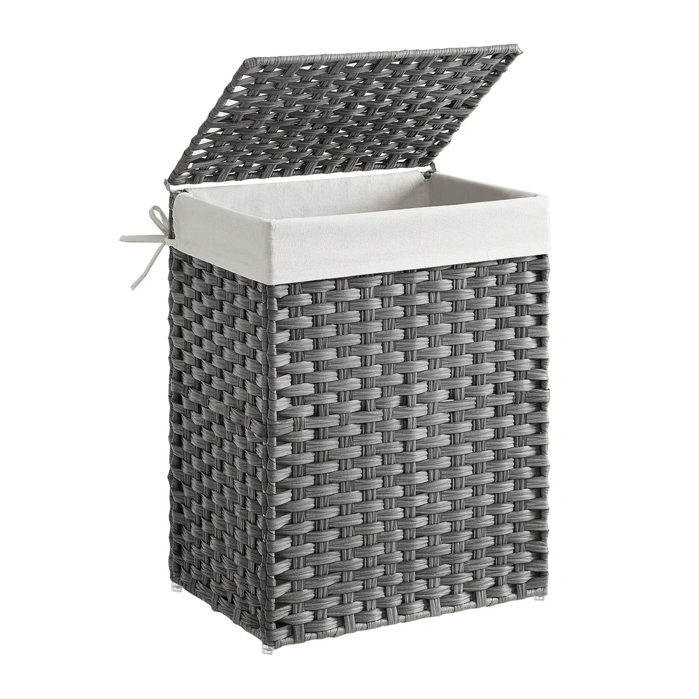 Image of Cesto Portaoggetti con Coperchio per Coperte Vestiti