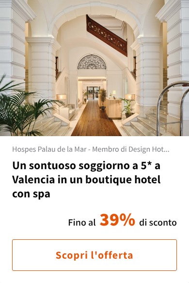 Un sontuoso soggiorno a 5* a Valencia in un boutique hotel con spa