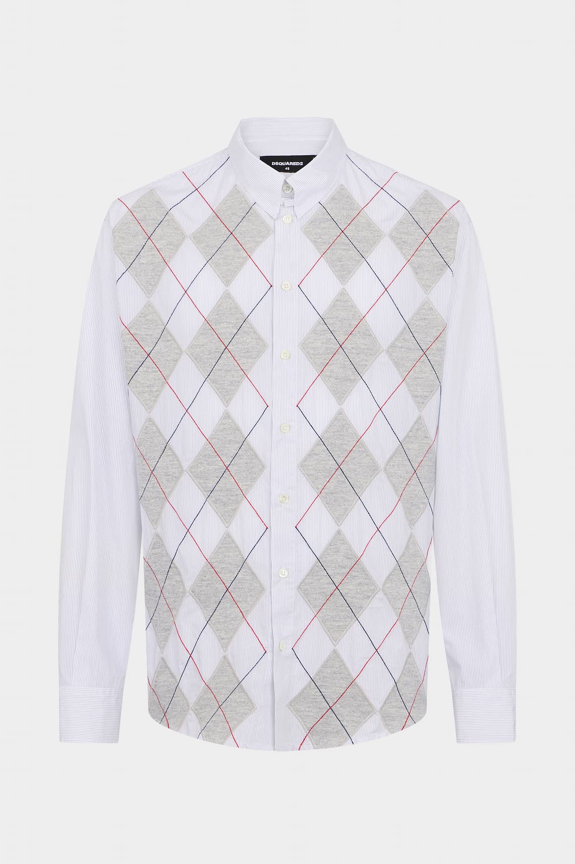 Argyle Dropped Shoulder Shirt