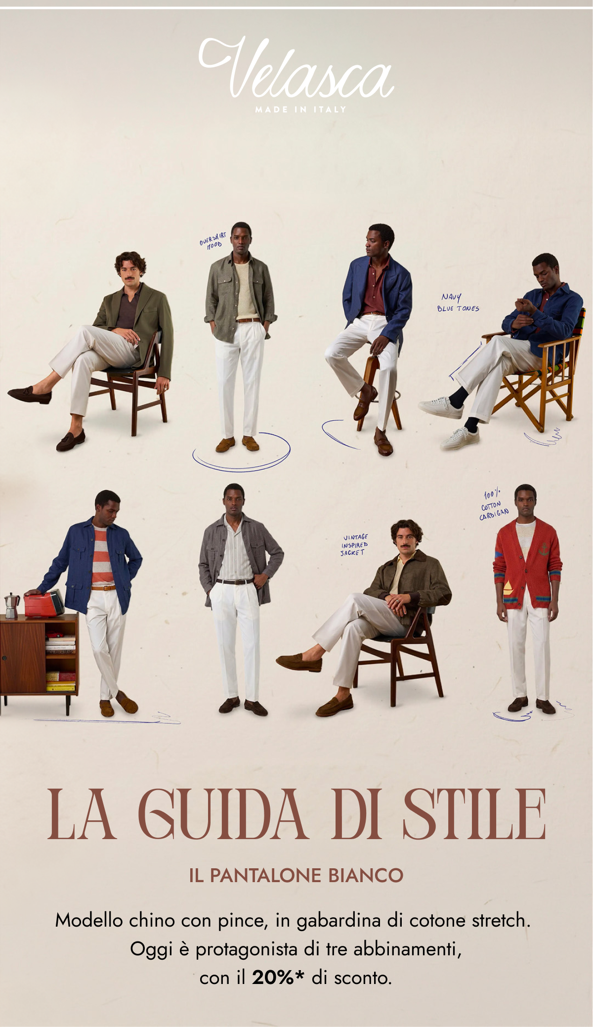 Modello chino con pince,