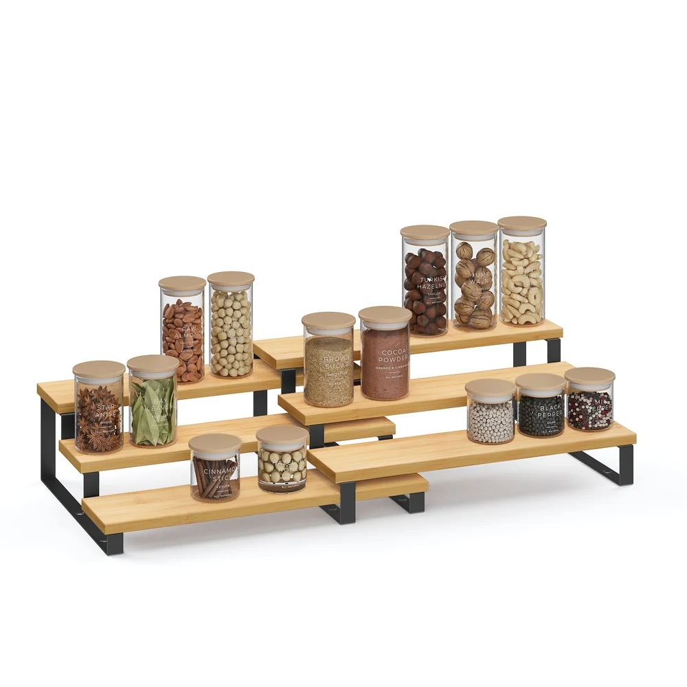Image of Mensole Cucina Portaspezie Estensibili per Dispensa Armadietto Mobiletto