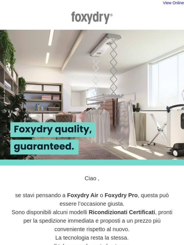 Risparmia su Foxydry Air e Pro