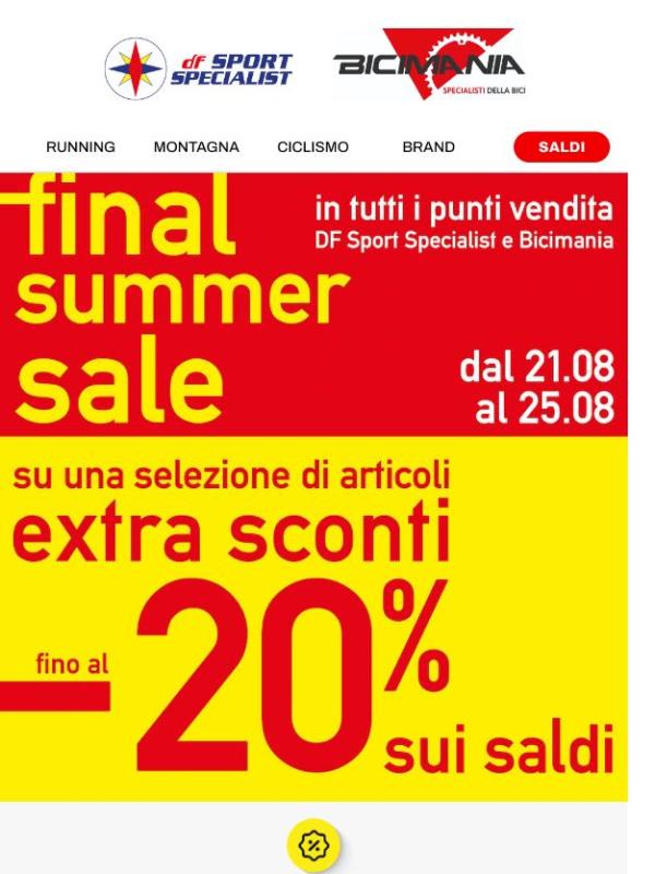 Fino al 20% in più sui saldi! 🔥