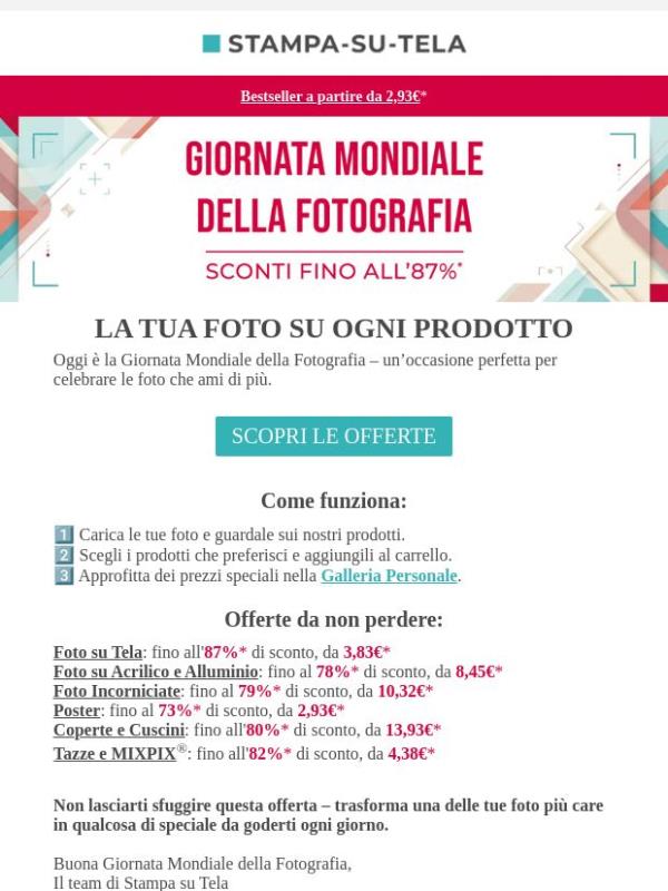 La tua foto, in mille forme | Da 2,93€