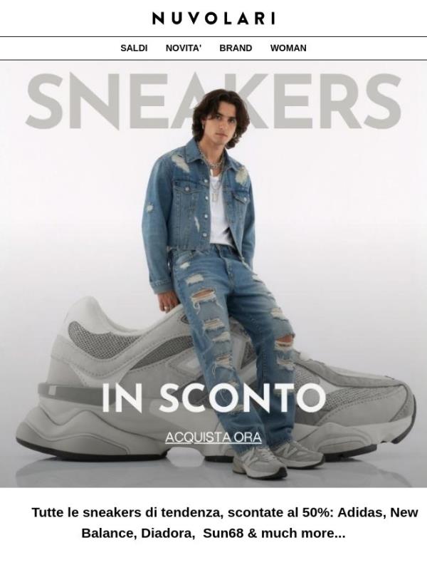 Sneakers in sconto fino al 50%