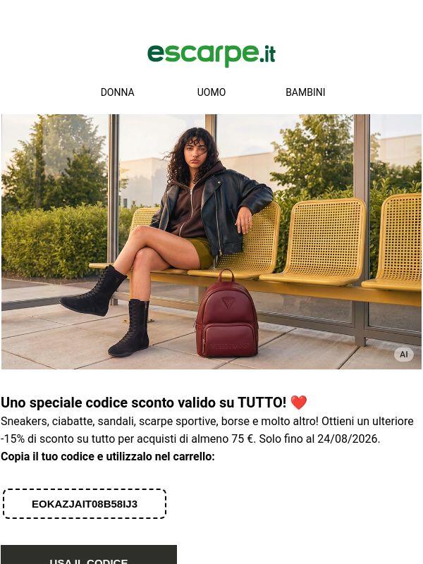 Ottieni il -15% su tutto con questo codice »