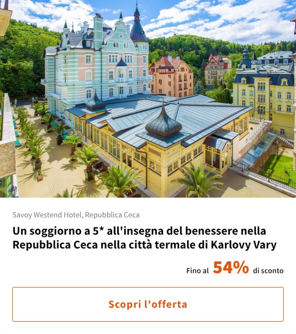 Un soggiorno a 5* all'insegna del benessere nella Repubblica Ceca nella città termale di Karlovy Vary