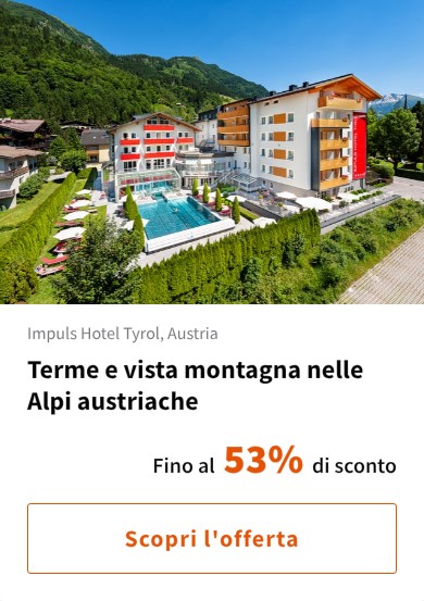 Terme e vista montagna nelle Alpi austriache