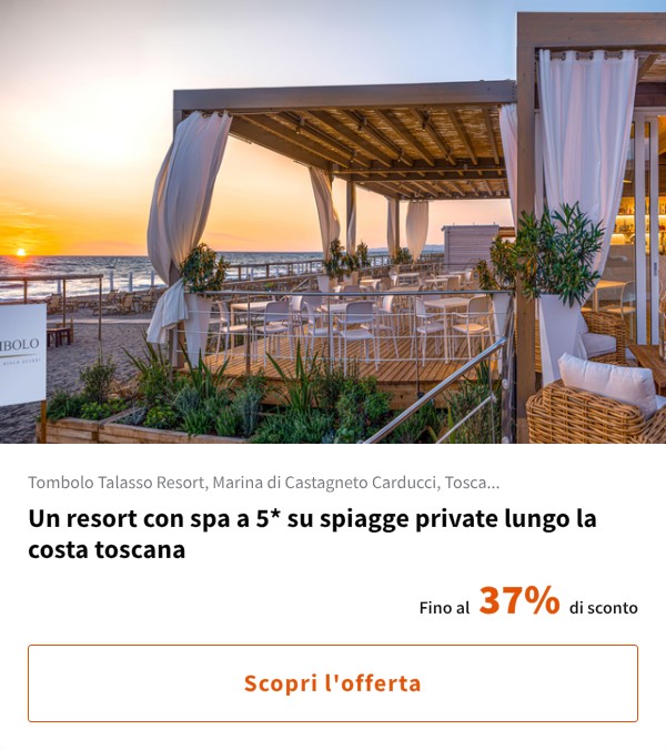 Un resort con spa a 5* su spiagge private lungo la costa toscana