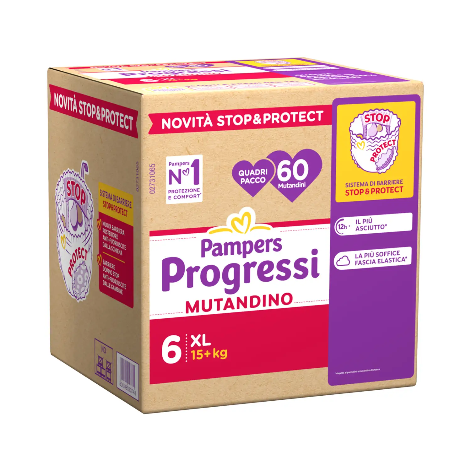 Pampers Progressi Mutandino Pacco Scorta 6 Extralarge  15+ Kg - 60 Mutandini