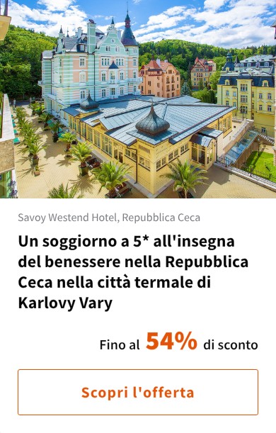 Un soggiorno a 5* all'insegna del benessere nella Repubblica Ceca nella città termale di Karlovy Vary