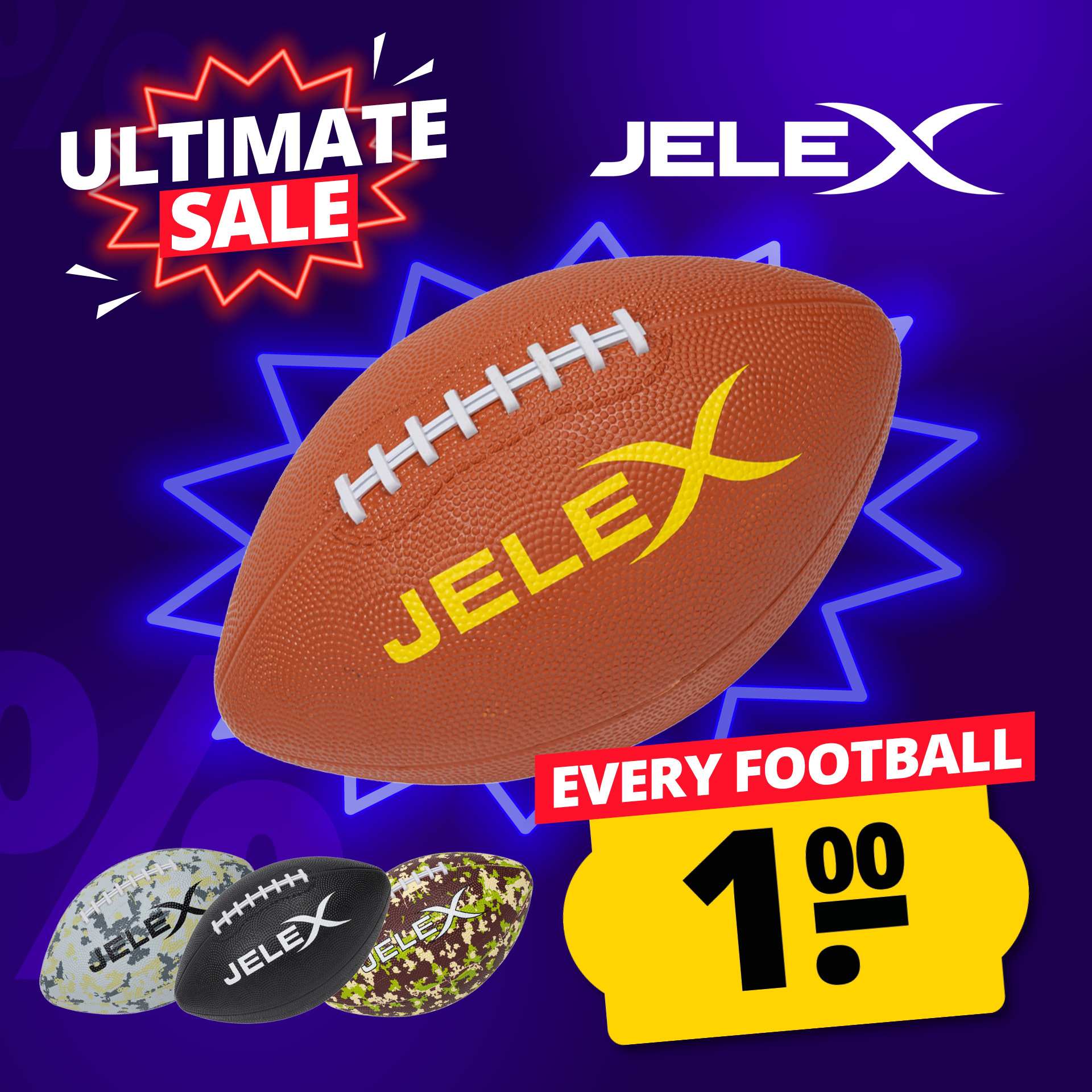 jelex touchdown pallone da football americano 