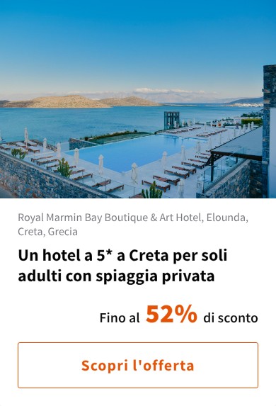 Un hotel a 5* a Creta per soli adulti con spiaggia privata