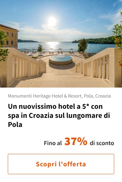 Un nuovissimo hotel a 5* con spa in Croazia sul lungomare di Pola
