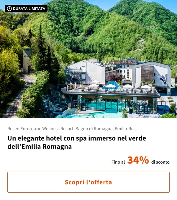 Un elegante hotel con spa immerso nel verde dell'Emilia Romagna