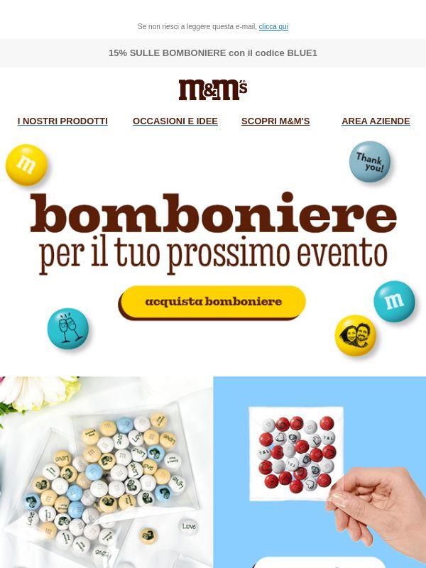 L’offerta sta per finire: 15% sulle bomboniere personalizzate!