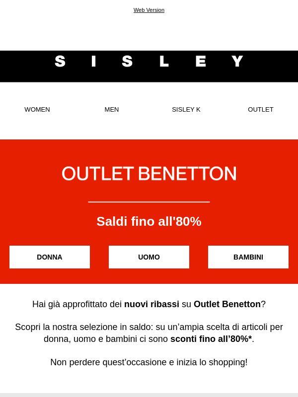 Fino all’80%: i Saldi su Outlet Benetton non si fermano