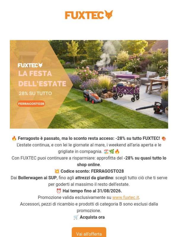 28% DI SCONTO SU TUTTO!