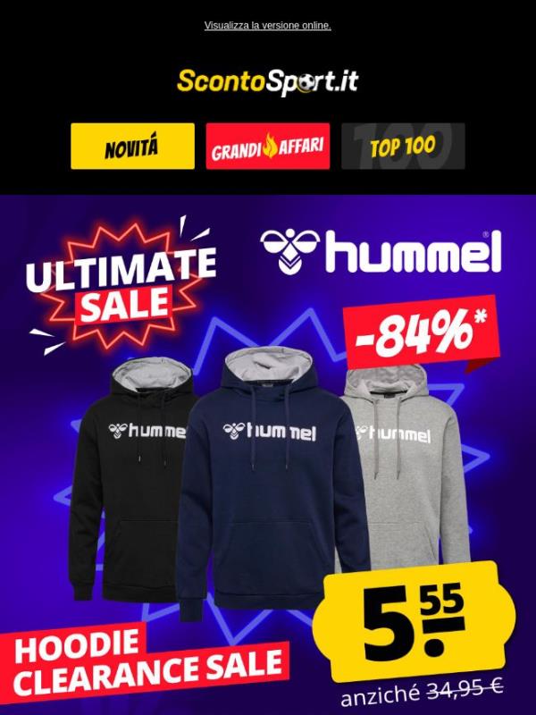 Saldi sulle felpe con cappuccio hummel 🔥 A soli 5,55 €!