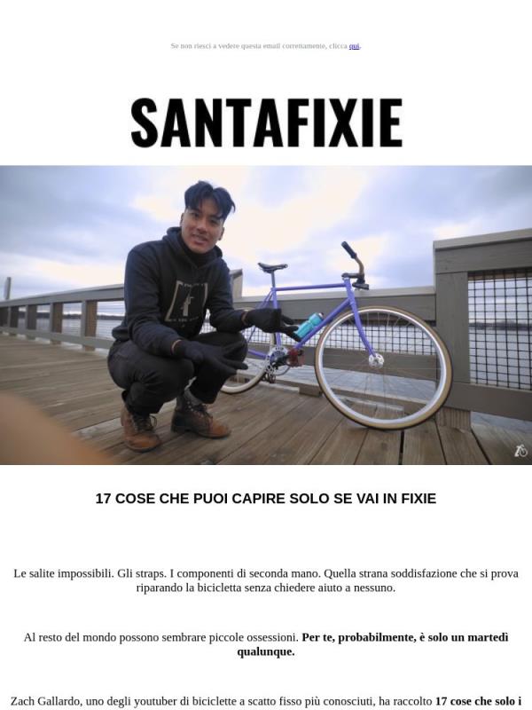 Sei davvero un ciclista a scatto fisso?