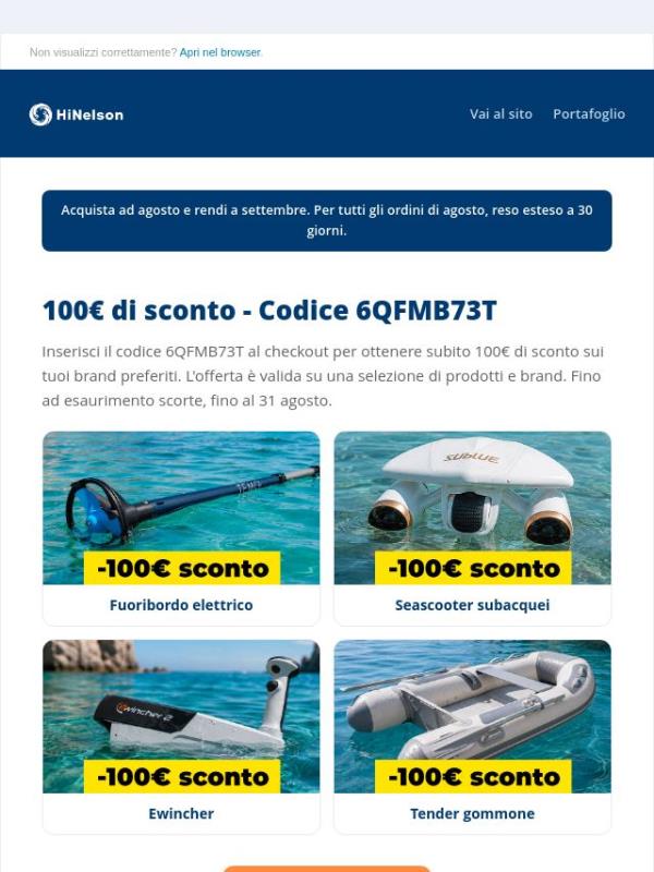 🔥 Risparmia 100€ sui tuoi brand preferiti