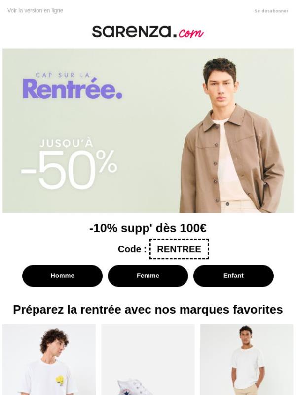 adidas, Converse et bien d'autres à -10% supp dès 100€ ⭐
