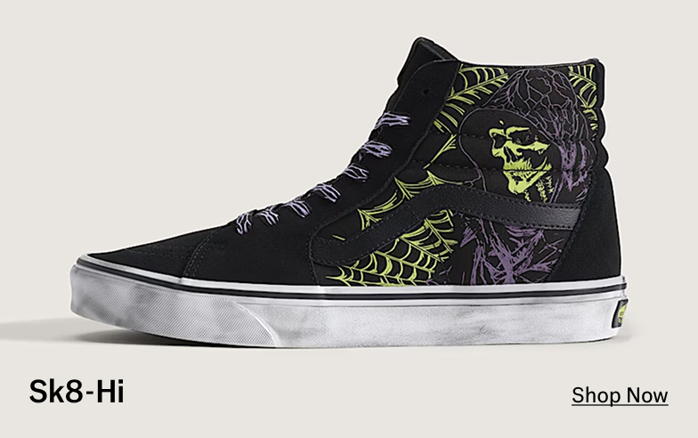 Glow-in-the-Dark Black Green Foam Sk8-Hi Shoe