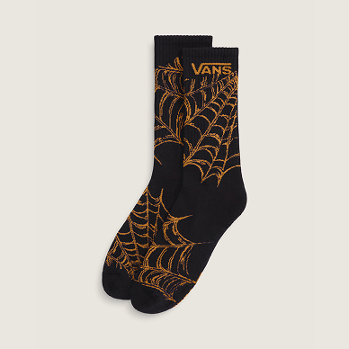 Citrus Burst Orange Webbed Out Crew Socks