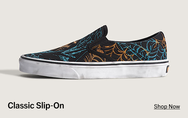 Glow-in-the-Dark Black Citrus Burst Orange Classic Slip-On Shoe