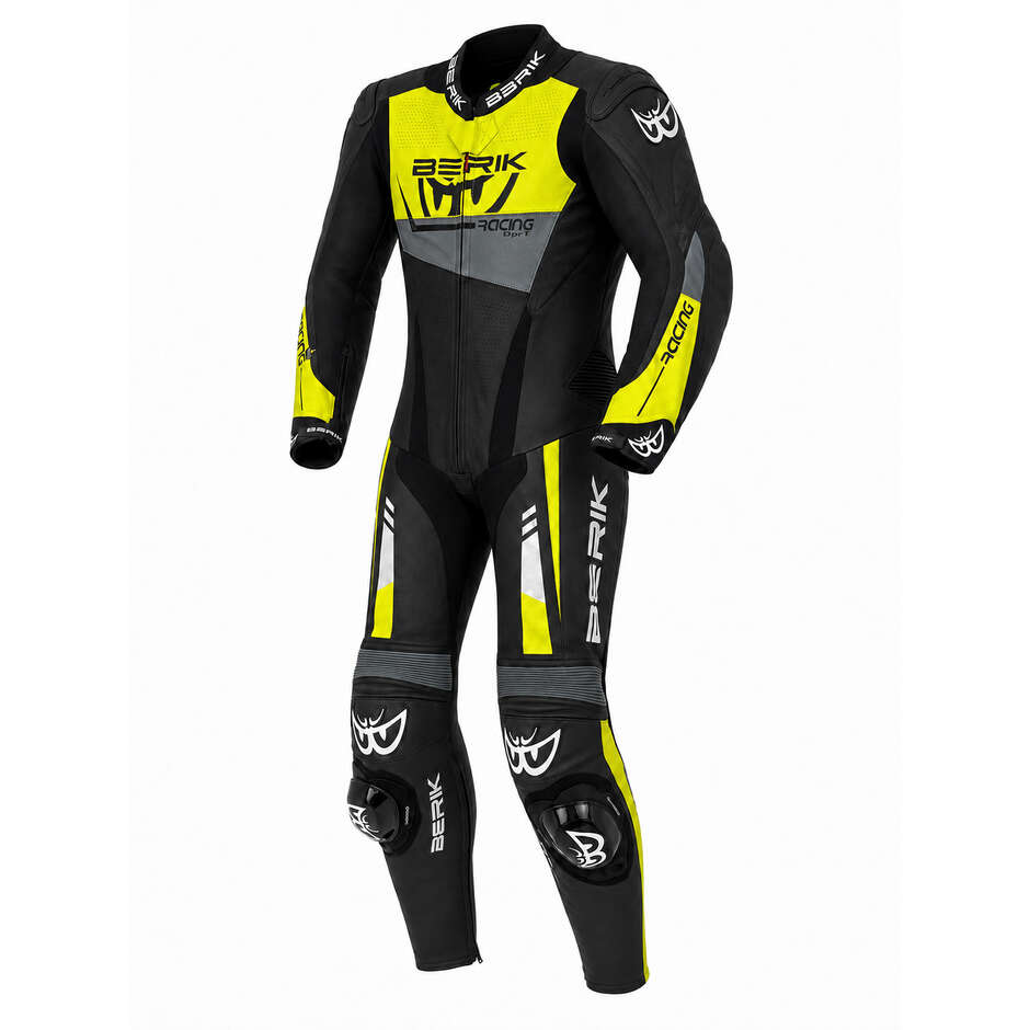 Tuta pelle Berik 2.0 LS1 Nero Giallo