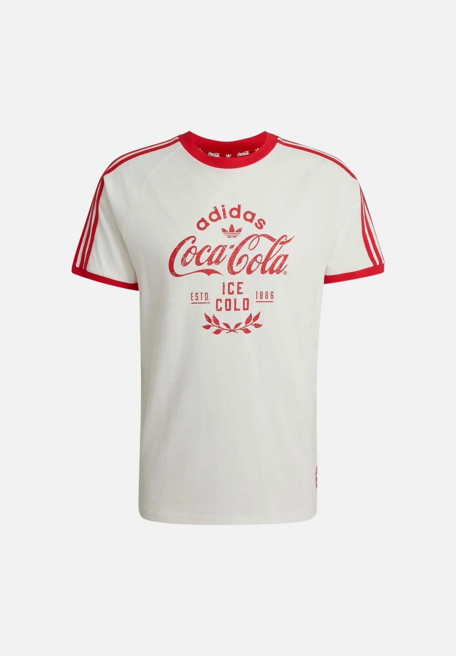 Image of ADIDAS ORIGINALS T-shirt  Coca-Cola Classic Sport Cali  Off White bianco e rosso da uomo e donna
