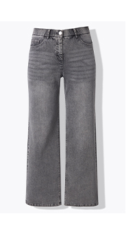 Jeans modello Mary con taglio della gamba ampio, design a cinque tasche e cintura comoda