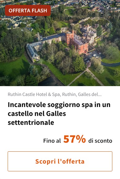 Incantevole soggiorno spa in un castello nel Galles settentrionale