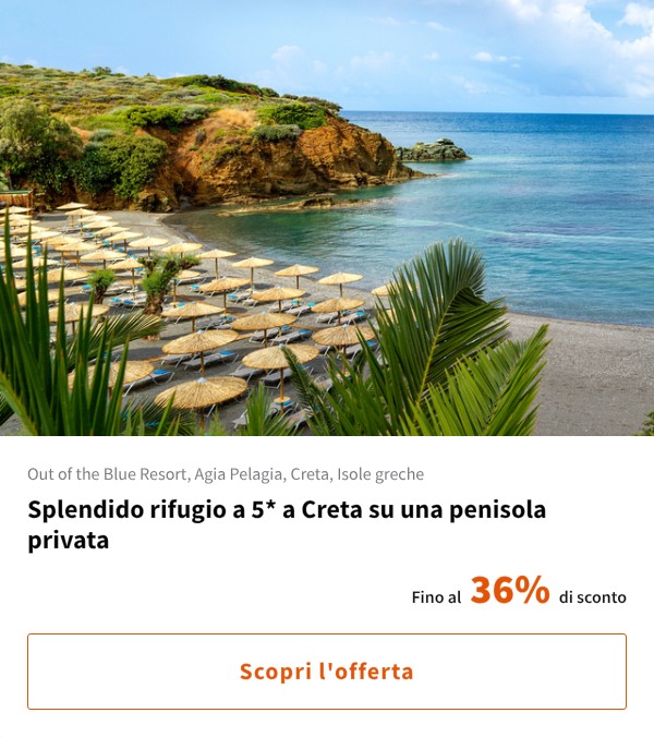 Splendido rifugio a 5* a Creta su una penisola privata