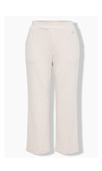 Pantaloni di felpa con taglio della gamba ampio e dritto, nervature e cintura elastica