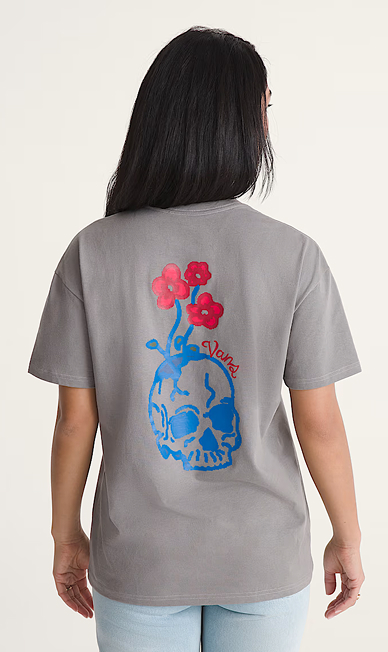 Pewter Hand Drawn Floral T-Shirt