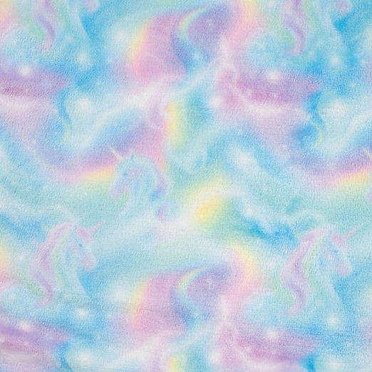 Kuschelfleece – Einhörner Multicolor