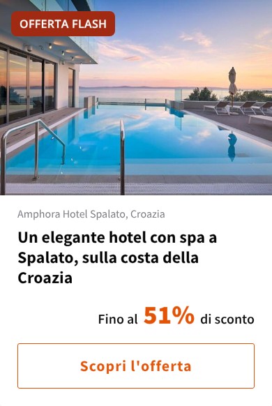 Un elegante hotel con spa a Spalato, sulla costa della Croazia